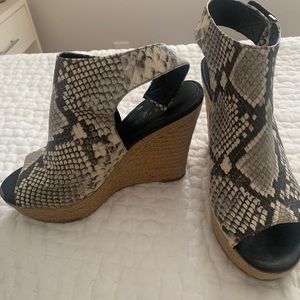 Marc Fisher Snakeskin Wedges